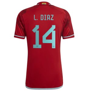 Luis Diaz Colombia National Team 2022/23 Away Player Jersey - Red