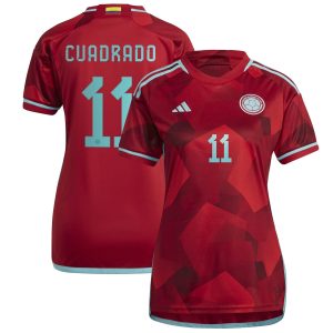 Juan Cuadrado Colombia National Team Women's 2022/23 Away Player Jersey - Red