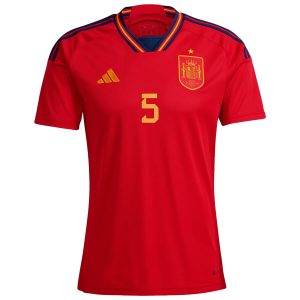 Sergio Busquets Spain National Team 2022/23 Home Player Jersey - Red
