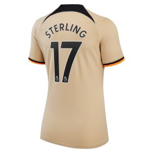 Raheem Sterling Chelsea Women's 2022/23 Third Breathe Player Jersey - Gold
