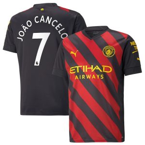 João Cancelo Manchester City 2022/23 Away Player Jersey - Black