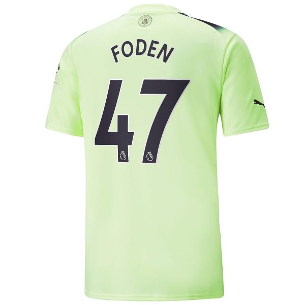 Phil Foden Manchester City 2022/23 Third Player Jersey - Black