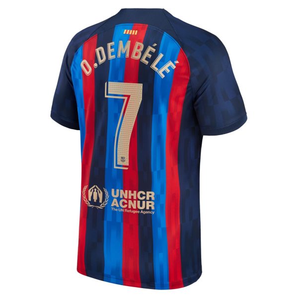 Ousmane Dembele Barcelona 2022/23 Home Player Jersey - Blue