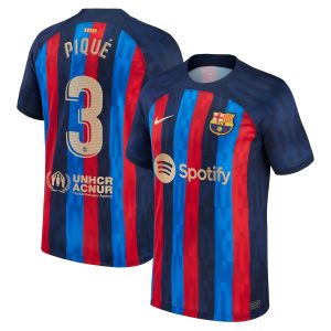 Gerard Pique Barcelona 2022/23 Home Player Jersey - Blue