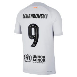 Robert Lewandowski Barcelona 2022/23 Third Match Authentic Player Jersey - Gray