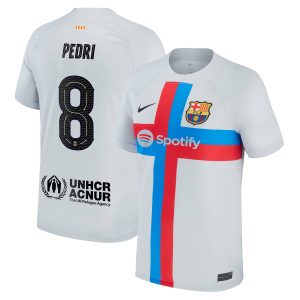 Pedri Barcelona 2022/23 Third Breathe Player Jersey - Gray