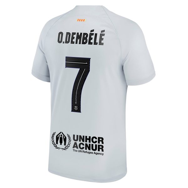 Ousmane Dembele Barcelona 2022/23 Third Breathe Player Jersey - Gray