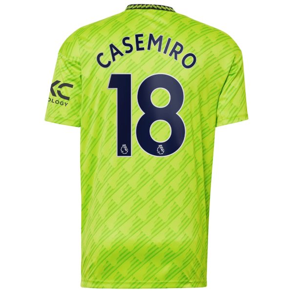 Carlos Casemiro Manchester United 2022/23 Third Player Jersey - Neon Green