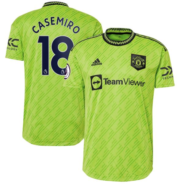 Carlos Casemiro Manchester United 2022/23 Third Authentic Player Jersey - Neon Green