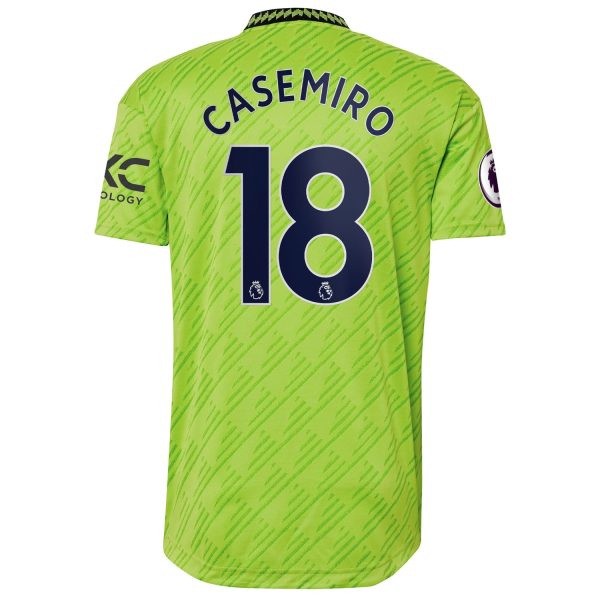 Carlos Casemiro Manchester United 2022/23 Third Authentic Player Jersey - Neon Green