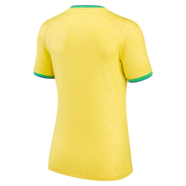Brazil National Team Women's 2022/23 Home Breathe Blank Jersey - Yellow