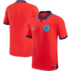 England National Team 2022/23 Away Match Authentic Blank Jersey - Red
