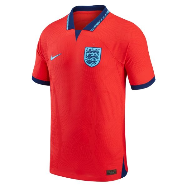 England National Team 2022/23 Away Match Authentic Blank Jersey - Red