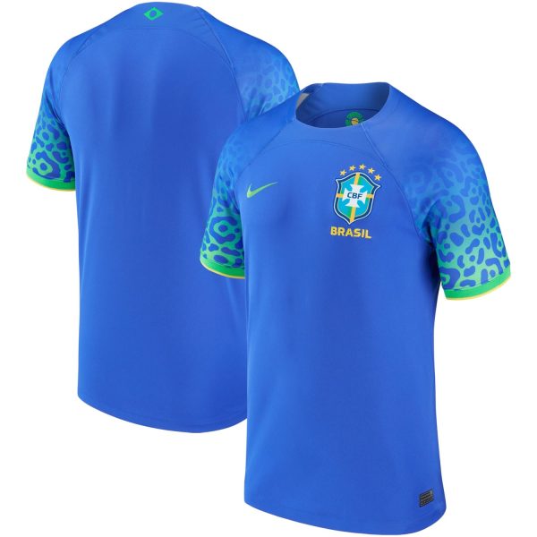 Brazil National Team 2022/23 Away Breathe Blank Jersey - Blue