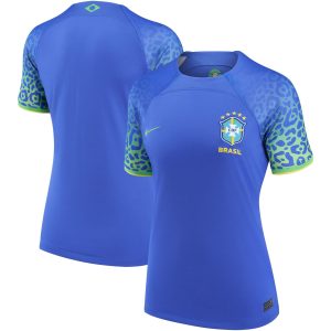 Brazil National Team Women's 2022/23 Away Breathe Blank Jersey - Blue