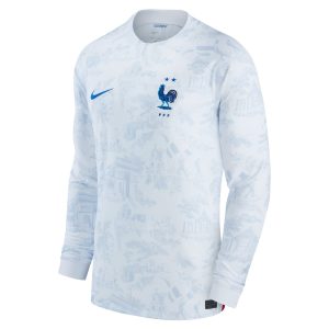 France National Team 2022/23 Away Breathe Blank Long Sleeve Jersey - White