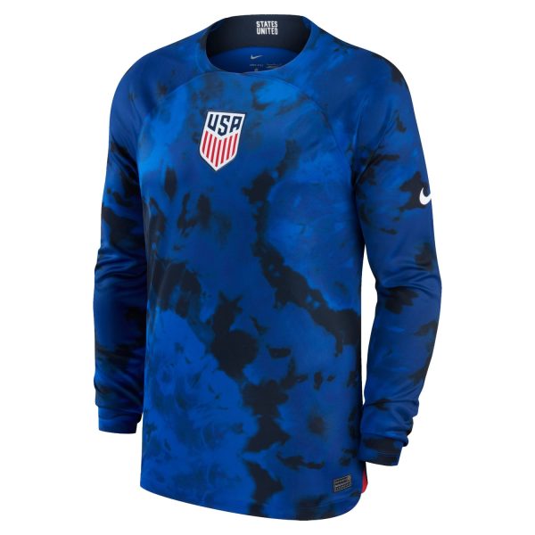 USMNT 2022/23 Away Breathe Blank Long Sleeve Jersey - Blue