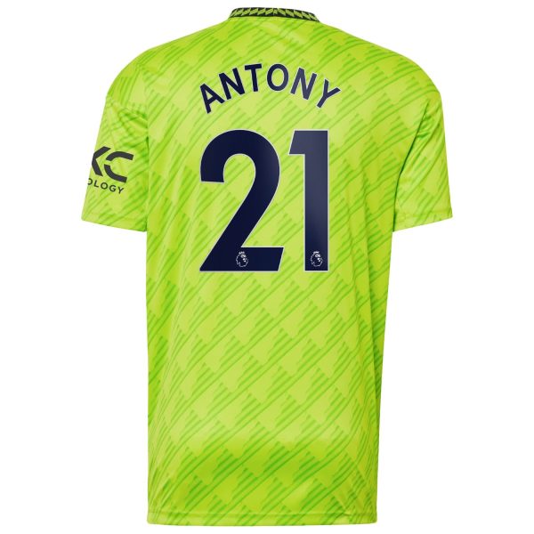 Antony Manchester United 2022/23 Third Player Jersey - Neon Green