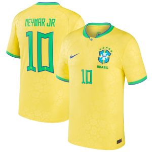 Neymar Jr. Brazil National Team 2022/23 Home Breathe Player Jersey - Yellow