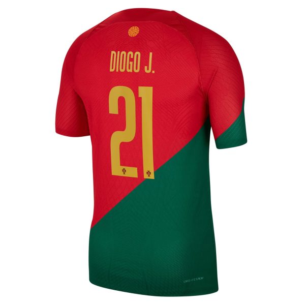 Diogo Jota Portugal National Team 2022/23 Home Match Authentic Player Jersey - Red