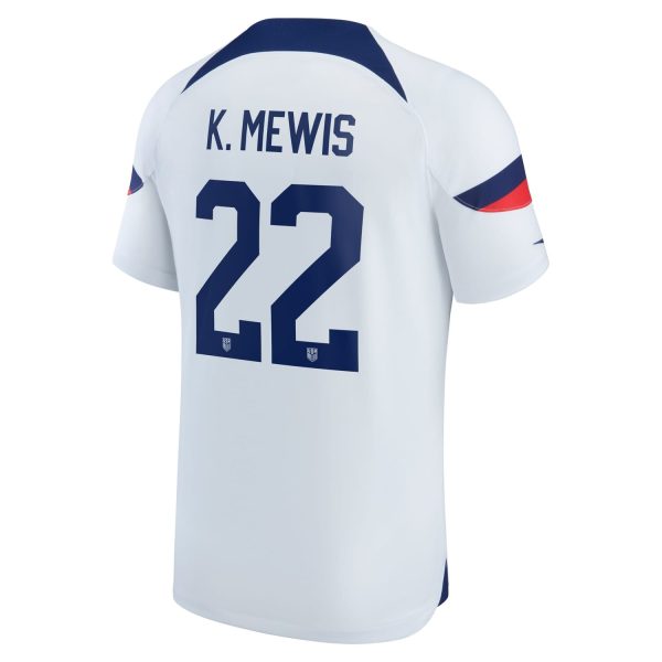 Kristie Mewis USWNT 2022/23 Home Breathe Player Jersey - White