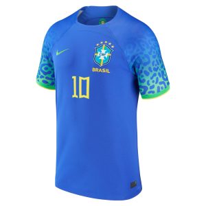 Neymar Jr. Brazil National Team 2022/23 Away Breathe Player Jersey - Blue