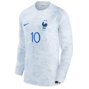 Kylian Mbappe France National Team 2022/23 Away Breathe Player Jersey - White
