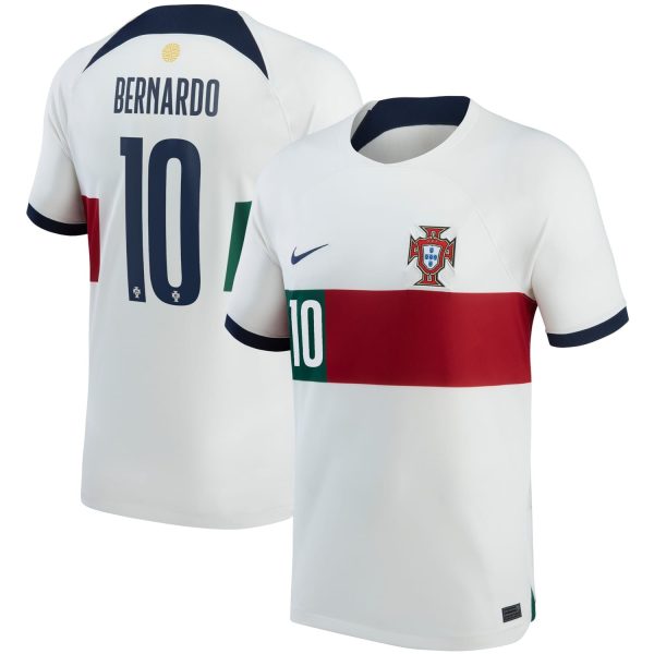 Bernardo Silva Portugal National Team 2022/23 Away Breathe Player Jersey - White
