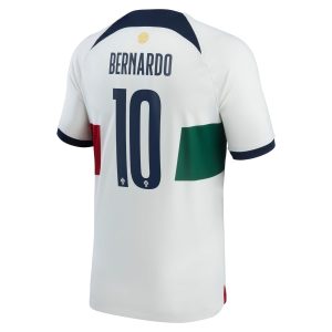 Bernardo Silva Portugal National Team 2022/23 Away Breathe Player Jersey - White