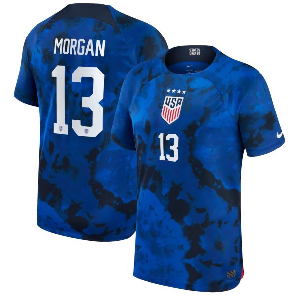 Alex Morgan USWNT 2022/23 Away Breathe Player Jersey - Blue