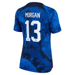 Alex Morgan USWNT Women's 2022/23 Away Breathe Player Jersey - Blue