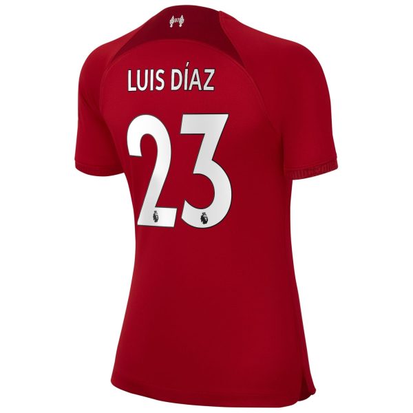 Luis Diaz Liverpool Women's 2022/23 Home Breathe Player Jersey - Red