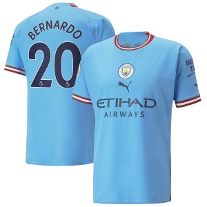 Bernardo Silva Manchester City 2022/23 Home Match Authentic Player Jersey - Light Blue