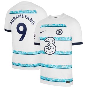 Pierre-Emerick Aubameyang Chelsea 2022/23 Away Match Authentic Player Jersey - White