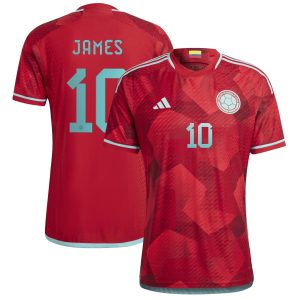 James Rodriguez Colombia National Team 2022/23 Away Authentic Player Jersey - Red