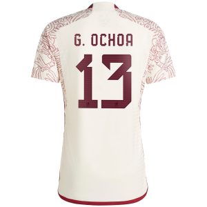 Guillermo Ochoa Mexico National Team 2022/23 Away Authentic Player Jersey - White