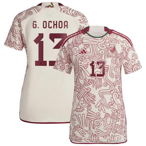 Guillermo Ochoa Mexico National Team Women's 2022/23 Away Player Jersey - White