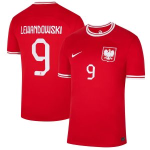 Robert Lewandowski Poland National Team 2022/23 Away Breathe Player Jersey - Red
