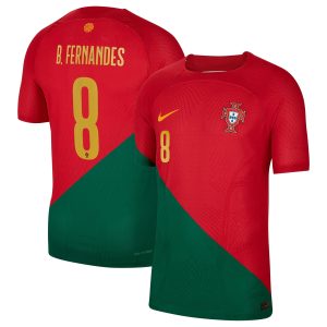Bruno Fernandes Portugal National Team 2022/23 Home Match Authentic Player Jersey - Red