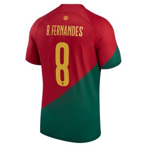 Bruno Fernandes Portugal National Team 2022/23 Home Breathe Player Jersey - Red