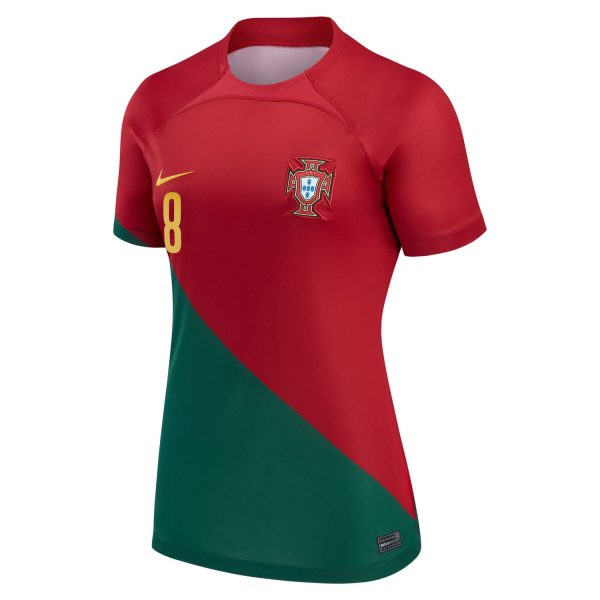 Bruno Fernandes Portugal National Team Women's 2022/23 Home Breathe Player Jersey - Red