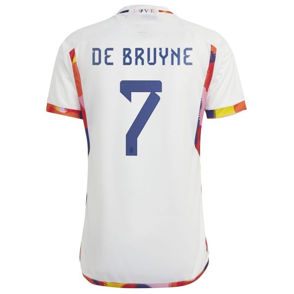 Kevin De Bruyne Belgium National Team 2022/23 Away Jersey - White