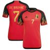 Kevin De Bruyne Belgium National Team 2022/23 Home Authentic Jersey - Red
