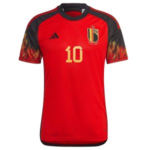Eden Hazard Belgium National Team 2022/23 Home Jersey - Red