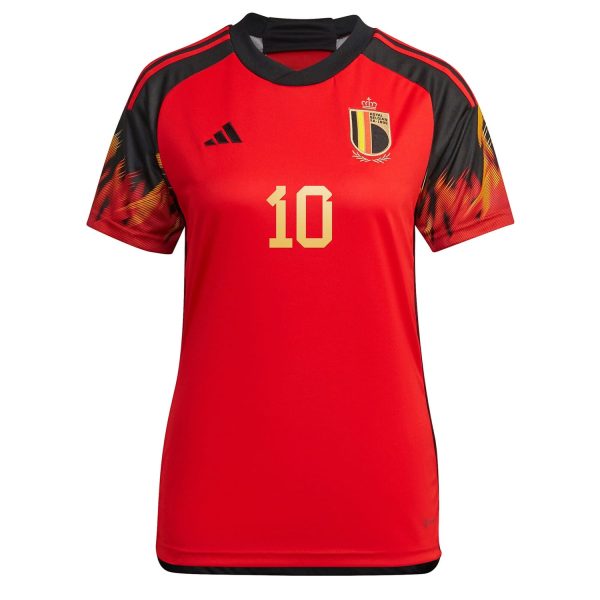 Eden Hazard Belgium National Team Women's 2022/23 Home Jersey - Red
