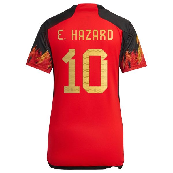 Eden Hazard Belgium National Team Women's 2022/23 Home Jersey - Red
