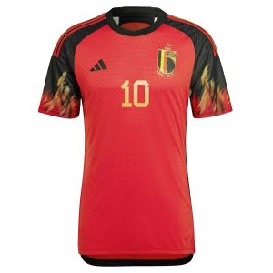 Eden Hazard Belgium National Team 2022/23 Home Authentic Jersey - Red