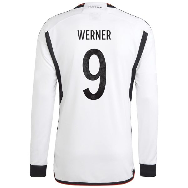 Timo Werner Germany National Team 2022/23 Long Sleeve Player Jersey - White