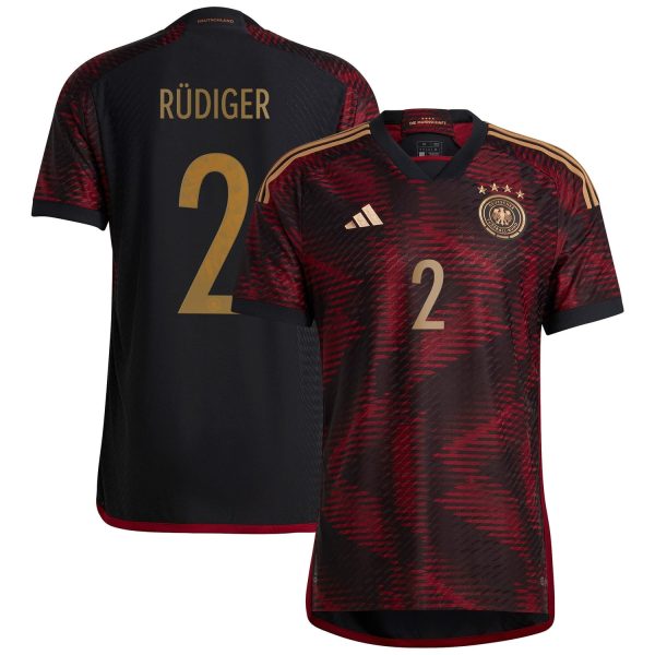 Antonio Rüdiger Germany National Team 2022/23 Away Authentic Player Jersey - Black
