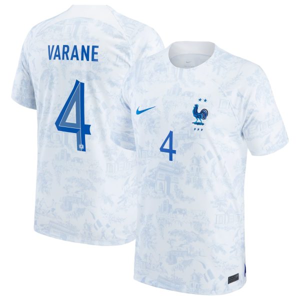 Raphael Varane France National Team 2022/23 Away Jersey - White